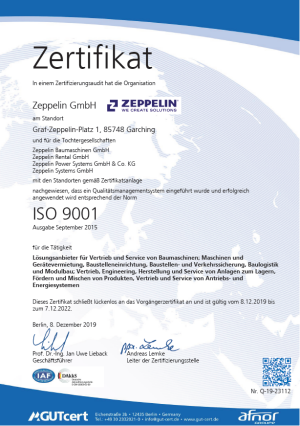 ISO 9001 Zeppelin